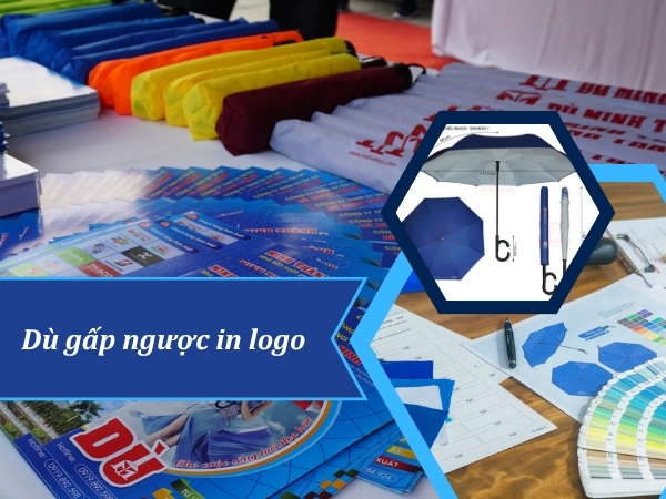 DÙ GẤP NGƯỢC IN LOGO - QUÀ TẶNG CHO DOANH NGHIỆP VÀ ĐẠI LÝ Ô TÔ