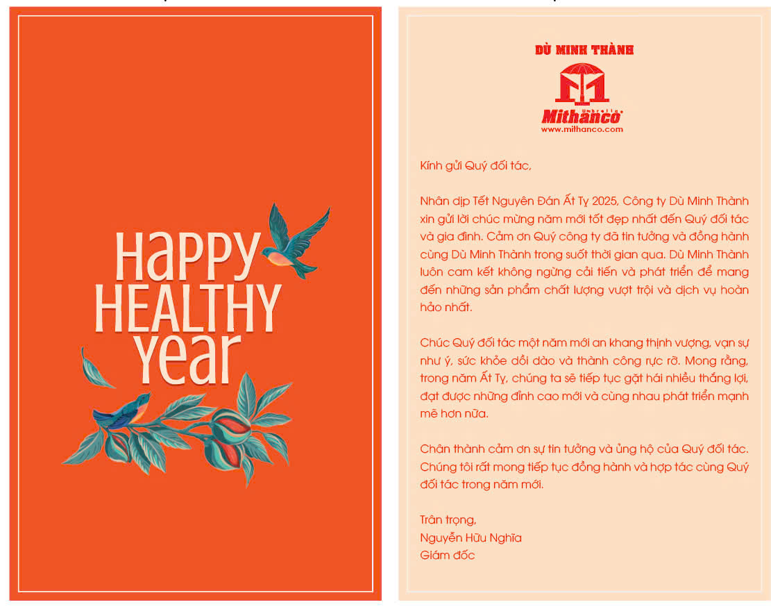 MITHANCO TRÂN TRỌNG GỬI LỜI CHÚC TẾT ĐẾN QUÝ ĐỐI TÁC VÀ THÔNG BÁO LỊCH NGHỈ TẾT NGUYÊN ĐÁN 2025