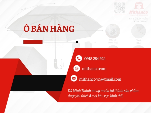 CÁC MẪU Ô BÁN HÀNG ĐẸP, CHẤT LƯỢNG CAO TỪ MITHANCO