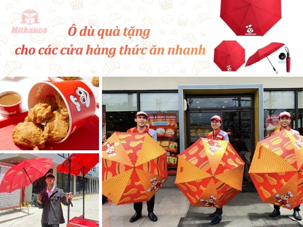 Ô DÙ QUÀ TẶNG CHO CÁC CỬA HÀNG THỨC ĂN NHANH TẠI MITHANCO