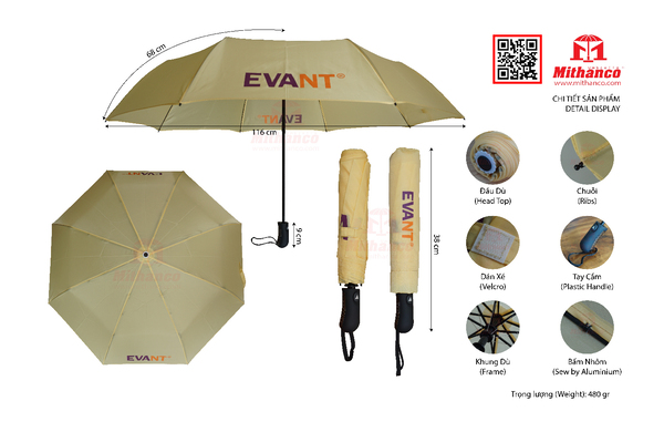 SIZE Ô DÙ CẦM TAY: TỔNG HỢP CÁC KÍCH THƯỚC PHỔ BIẾN & CÁCH CHỌN PHÙ HỢP