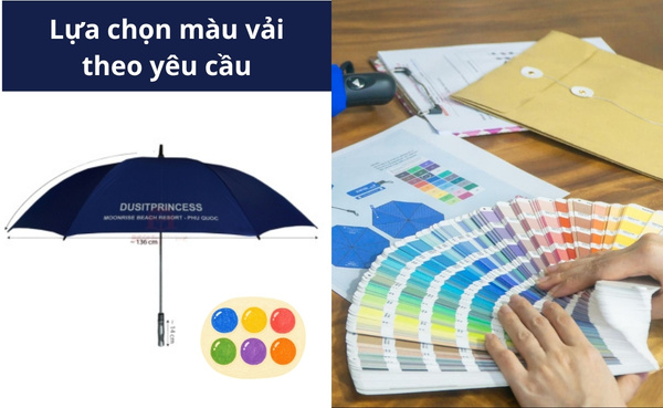 Khách hàng có thể lựa chọn màu vải theo yêu cầu