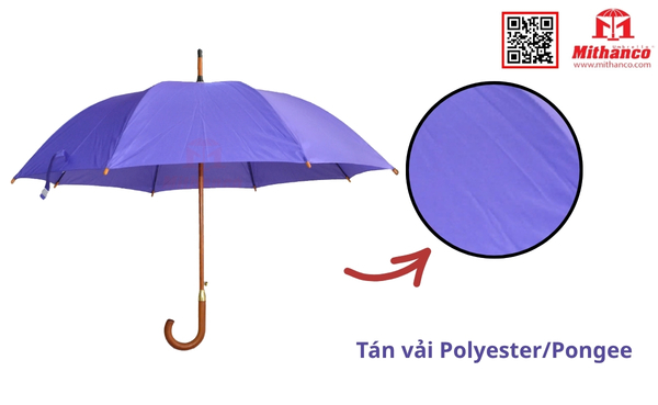 Tay cầm dài làm từ gỗ tự nhiên cao cấp với kiểu dáng chữ J