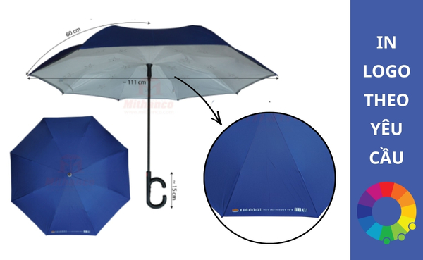 Bề mặt tán ô cung cấp không gian để doanh nghiệp thể hiện logo