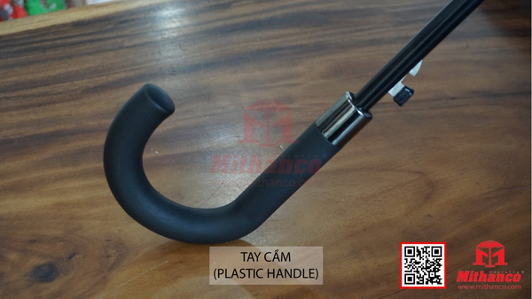 Tay cầm bằng nhựa PVC màu đen với nút bấm mở tự động 1 chiều